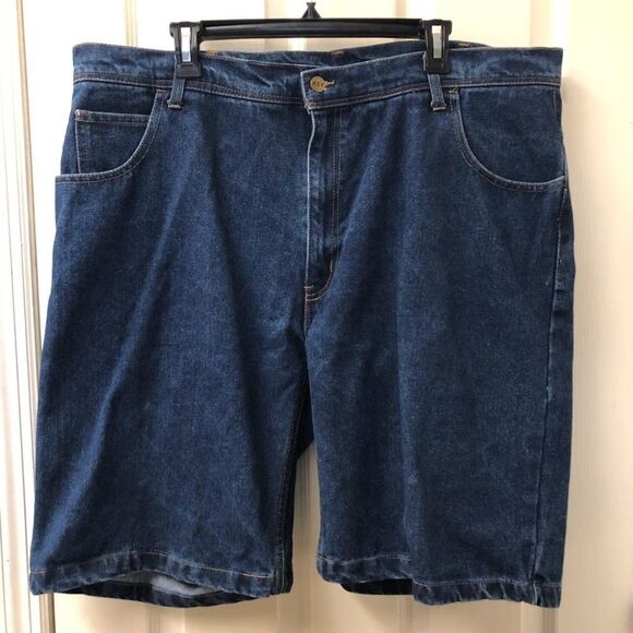 Key Men's Denim Blue Jean Shorts Zip Closure Classic Fit W42 - Picture 5 of 10